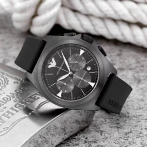 Mens Emporio Armani Watch Silicon Belt Gents (SG335)