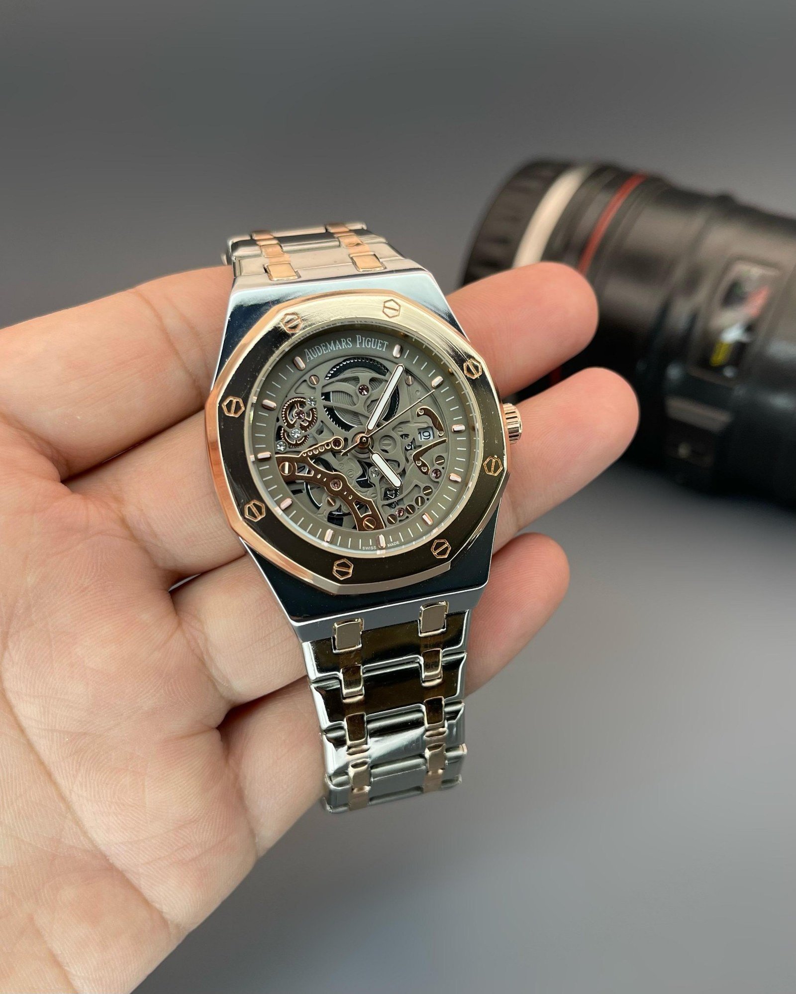 Stylish AP Royal Oak First Copy Round Watch for Men