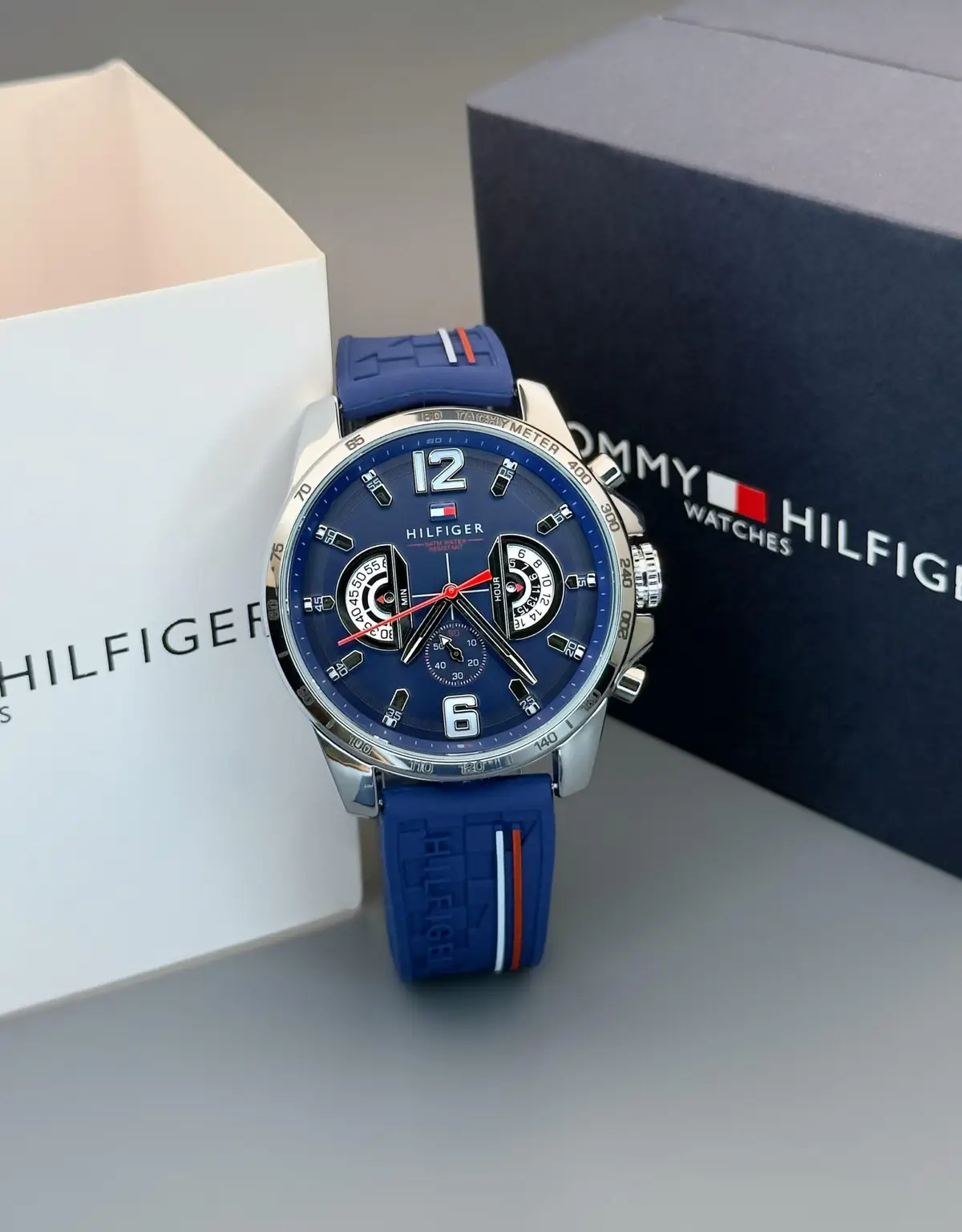 Tommy Hilfiger Silver Blue First Copy