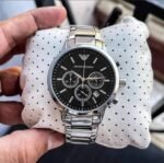 ARMANI AR 2453 Silver & Black - Chain Watches | Buy Online at Best Price