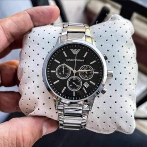 ARMANI AR 2453 Silver & Black - Chain Watches | Buy Online at Best Price