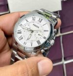 Fossil FS4832 Silver Chain - Black Colour Watches | Buy Online at Best Price