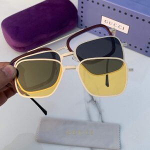 Gucci 3 in 1 Sunglass Silver Frame