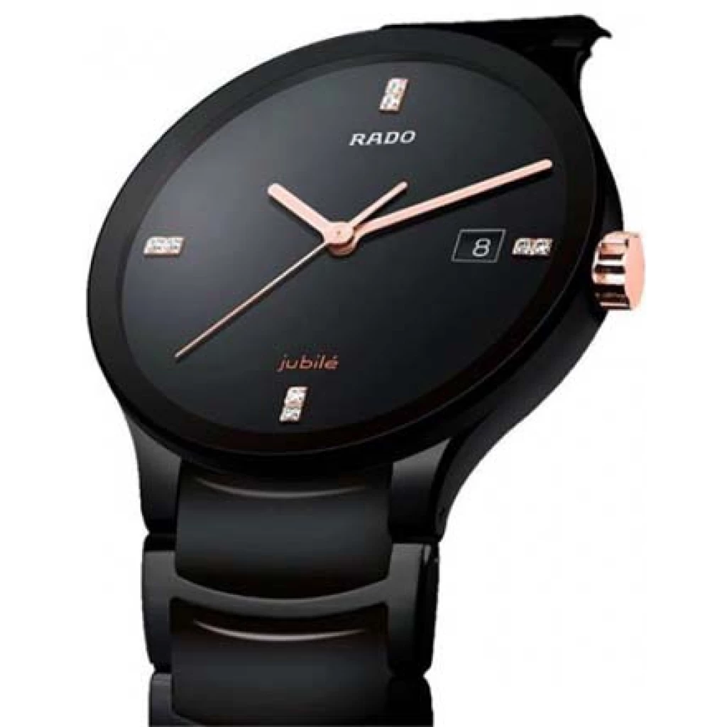 Rado Black Color Luxury Watch For Men With Black Color Stainless Steel Strap RD-CENTRIC