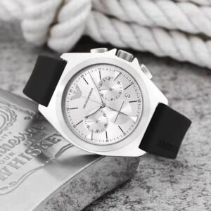 Mens Emporio Armani Watch Silicon Belt Gents (SG327)