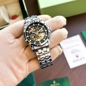 Classy Rolex Auto Gold-TT Silver Watch (APS95)