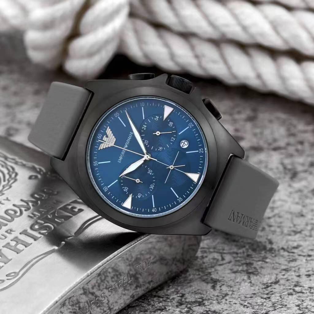 Mens Emporio Armani Watch Silicon Belt Gents (SG323)