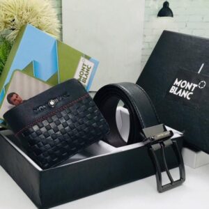 Mont Blanc Belt and Wallet Set