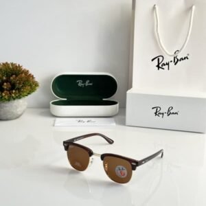 Classy Rayban Gold Brown Sunglasses
