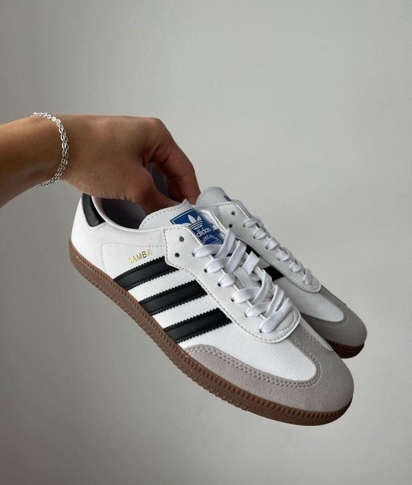 Adidas Samba White to Black
