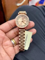 Armani Rose Gold Diamond Watch - Accessories | Buy Online at Best Price