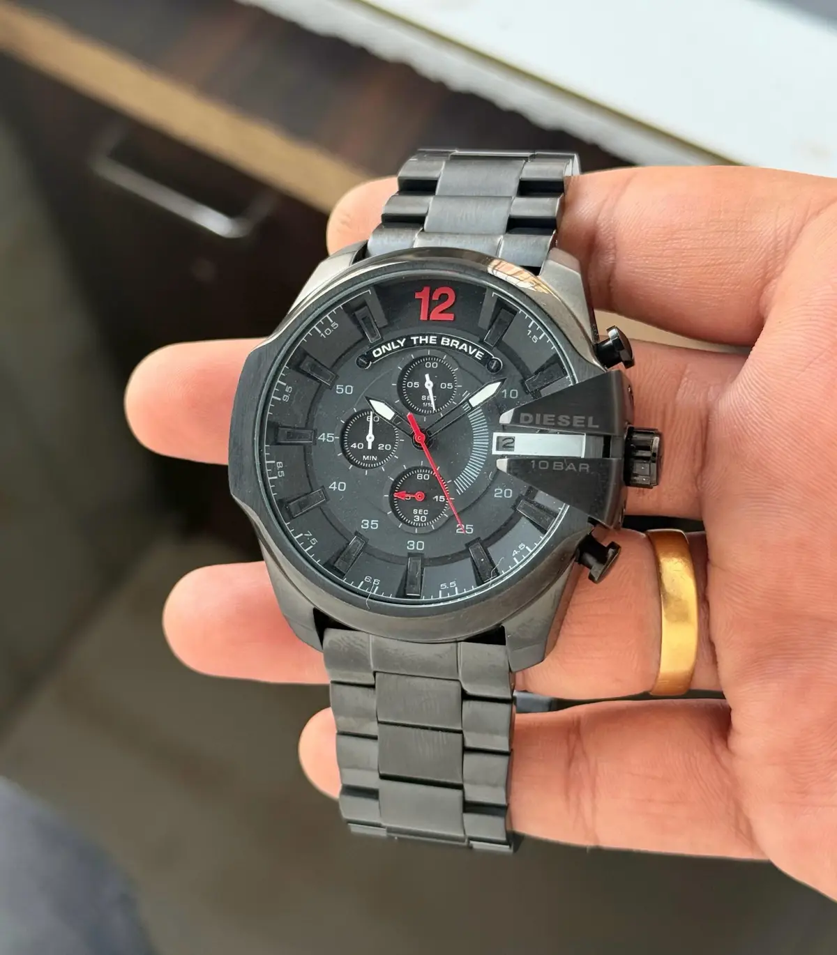 Diesel Sunray Black 10 Bar Watch | Chronograph Watch