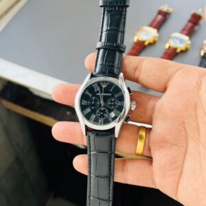 Emporio Armani Watch | Black Leather Strap