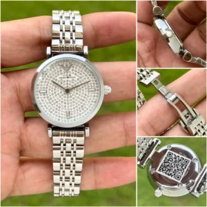 Emporio Armani White Slim Watch - Accessories | Buy Online at Best Price