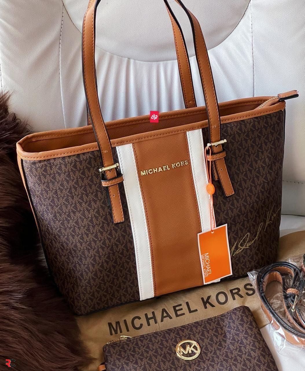 Michael Kors Signature Tote Combo Latest Edition Brown