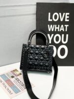 Lady Dior Black Cannage Diamond Motif Handbag (With Box) - Accessories | Buy Online at Best Price