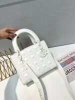 Lady Dior White Cannage Diamond Motif Handbag (With Box) - Accessories | Buy Online at Best Price