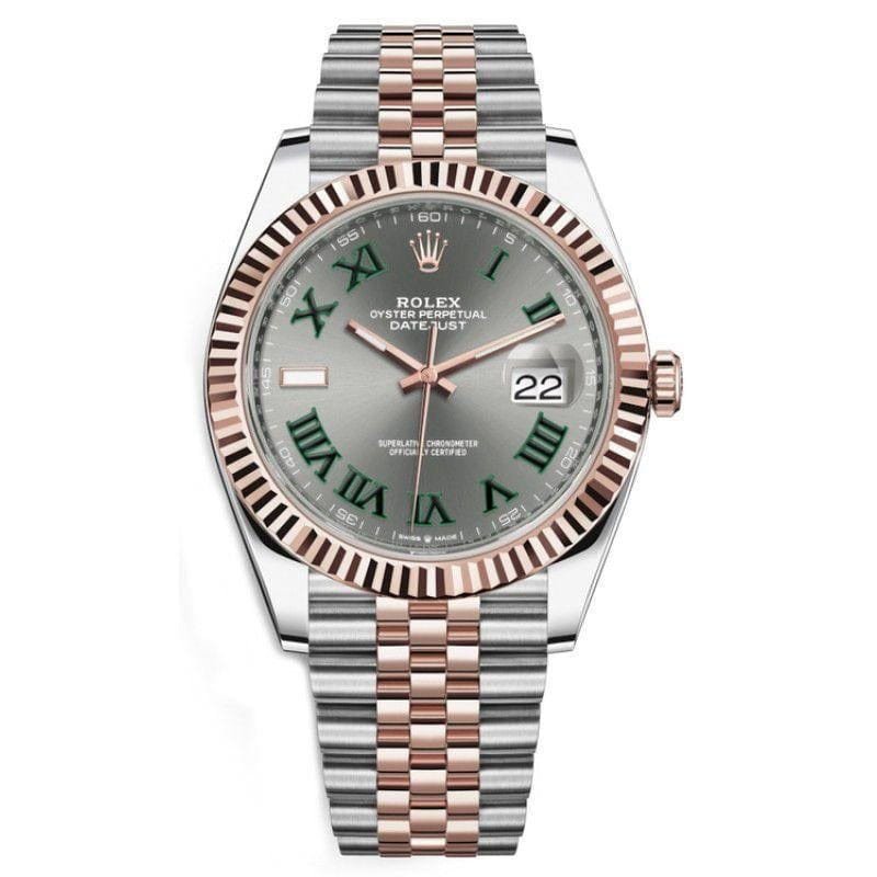 Rolex Datejust 41mm Everose Gold and Steel Mens Watch