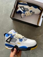 Branded Jordan Retro 4 1st Copy of Shoes (White and Blue) - 7a first copy shoes | Buy Online at Best Price