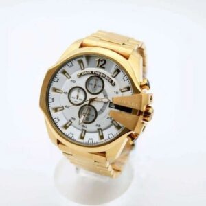 Diesel Mega Chief Chronograph Full Gold White Dial Men’s Watch For Man DZ-4342 Gift - Accessories | Buy Online at Best Price