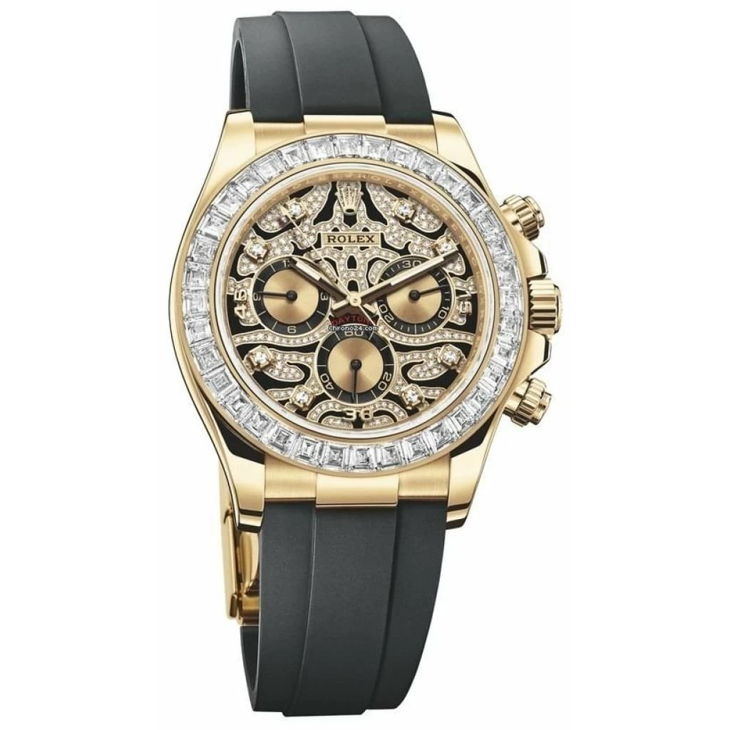 Rolex Chronograph Daytona Eye Of The Tiger Chronograph Quartz Chronometer Diamond Men’s Watch 116588TBR-0003