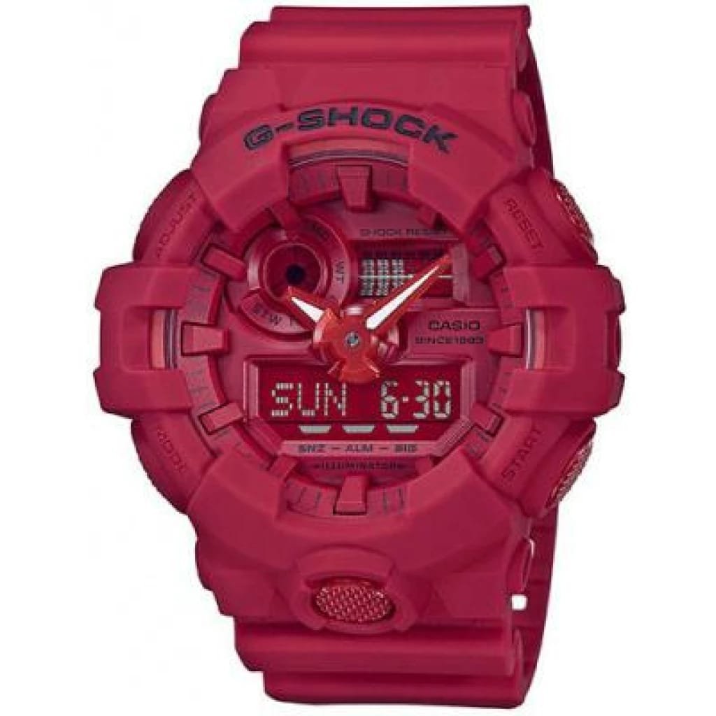Casio G-Shock Analog Digital Red Belt Men’s Watch For Man With Red Dial Gift Watch GA-735C