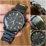 Fossil FS-666 Black Dail Rose gold Hands with Chornograph Date Stainless Steel Straps Men’s Watch for Man - Buy Online | Brandfasion