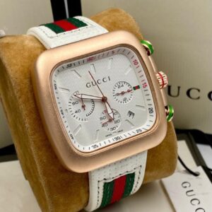 Gucci Chronograph Multi Color Strap Men’s Watch For Man GC WHT 07 White Dial Date Gift Watch