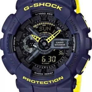 Casio G-Shock Analog top brand luxury set military Digital Watch Men GA-110LN-2ADR Black And Yellow Resin Band Men Sports 200mm Watch