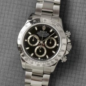 ROLEX Chronograph Automatic Silver Strap Men’s Watch For Man RLX-116520LN Black Dial Gift Watch