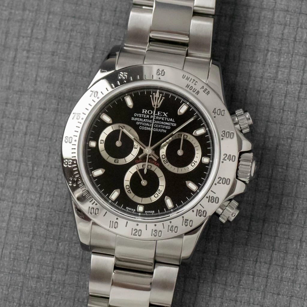 ROLEX Chronograph Automatic Silver Strap Men’s Watch For Man RLX-116520LN Black Dial Gift Watch