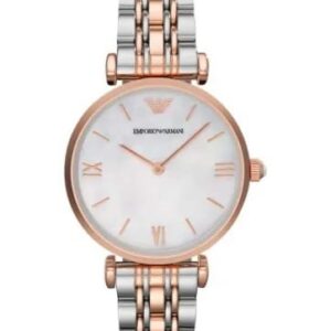 Emporio Armani Watch AR1683 Silver Dial Gold Silver Strap For Women-Best gift