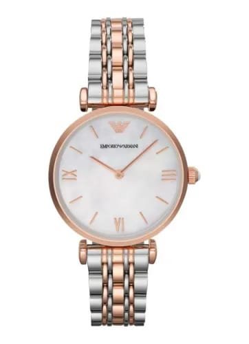Emporio Armani Watch AR1683 Silver Dial Gold Silver Strap For Women-Best gift