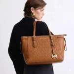 Michael Kors Brown Embossed Monogram Tote Bag - Accessories | Buy Online at Best Price