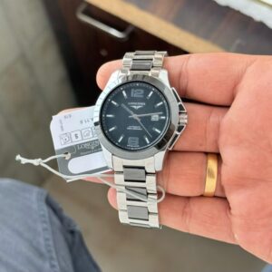 Longines Conquest Black Dial Ceramic
