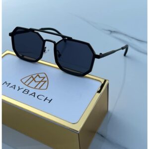 Black  Hexagonal Maybach Sunglasses For Men