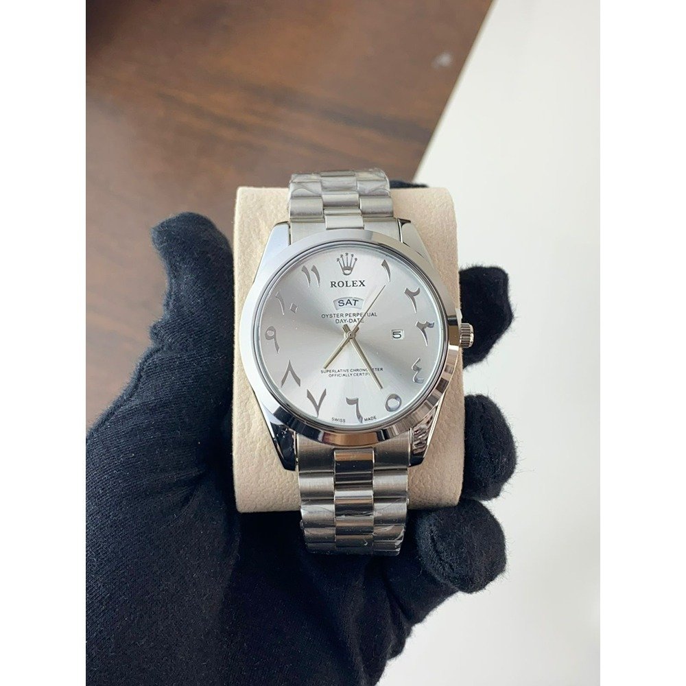Trending Men Rolex Watch, Stainless Steel Arabic Watch (KDB-229372)