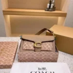 Coach Plaque Apricot Khaki Shoulder Bag (With Box) - Accessories | Buy Online at Best Price