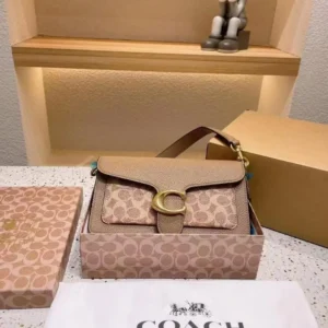 Coach Plaque Apricot Khaki Shoulder Bag (With Box) - Accessories | Buy Online at Best Price