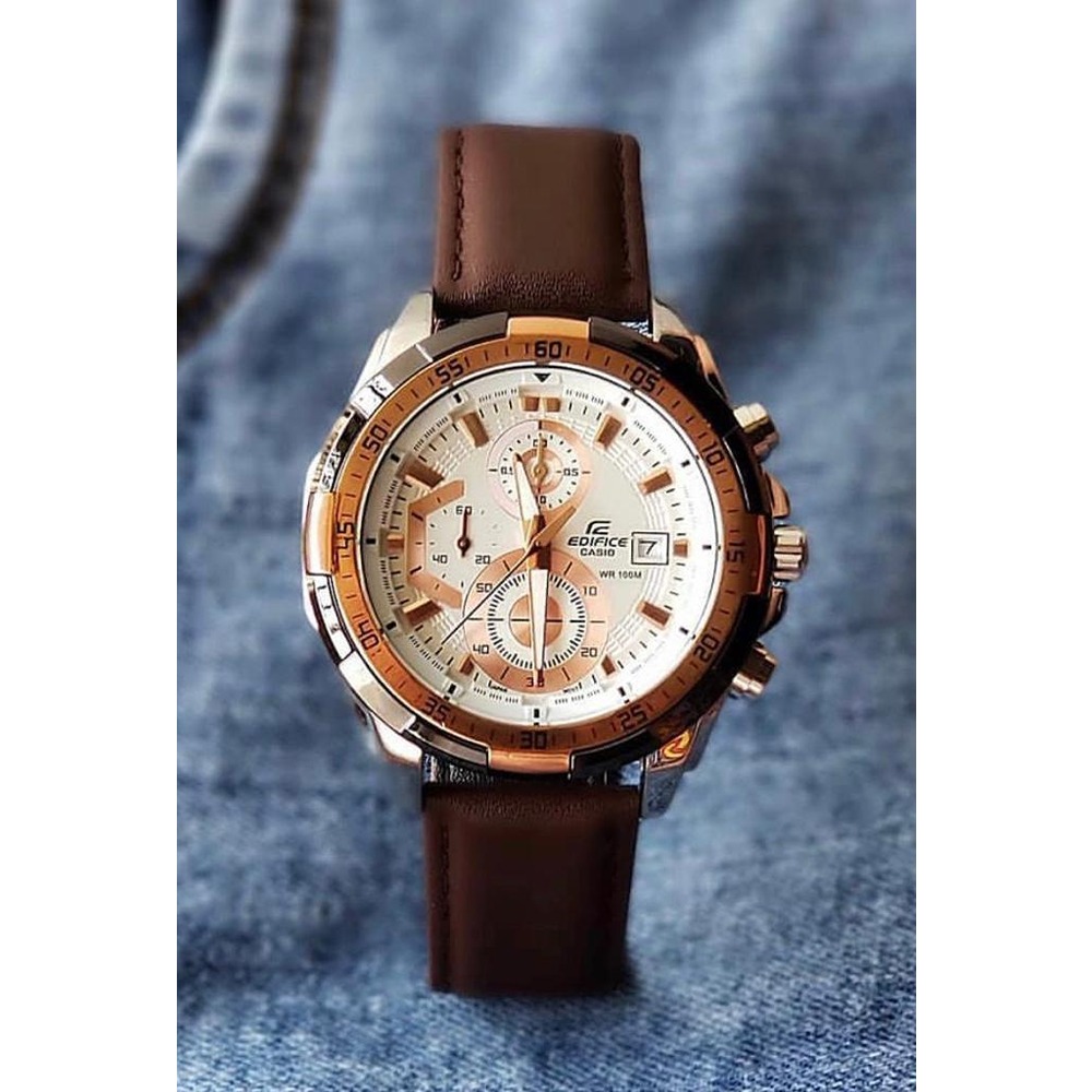 New Look Men’s Edifice Watch Leather Strap (SG183)