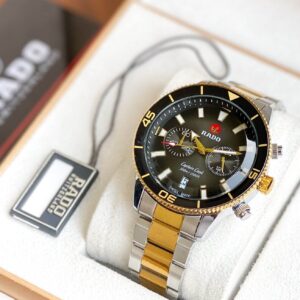 Rado Captain Cook Chronograph Two Tone Black Dial