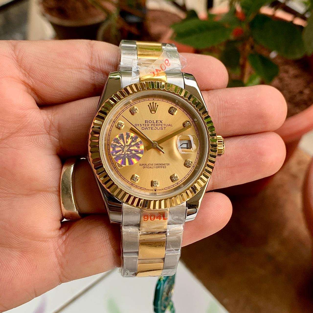 Rolex DateJust Yellow Diamond Dial 41mm