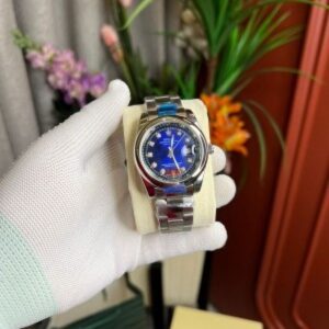 Rolex Oyster Perpetual Date 34mm Blue Diamond Watch - Accessories | Buy Online at Best Price