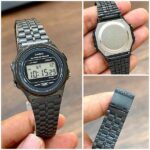 Round Casio Vintage Watch for Men (BLACK)