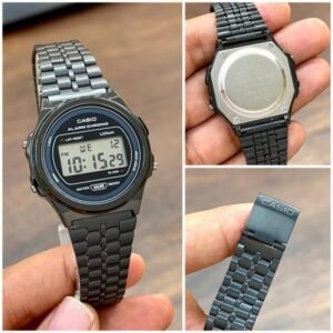 Round Casio Vintage Watch for Men (Black) – BUYON