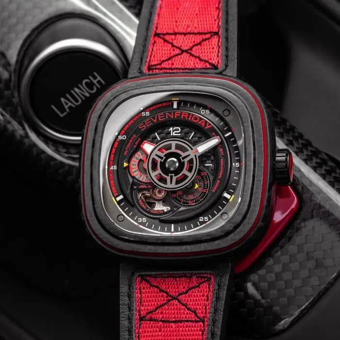 Seven Friday Red Carbon Watch