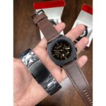 Men’s Fossil Watch Chronograph New Leather Belt With Extra Stainless Steel Chain (SG207) - Buy Online | Brandfasion