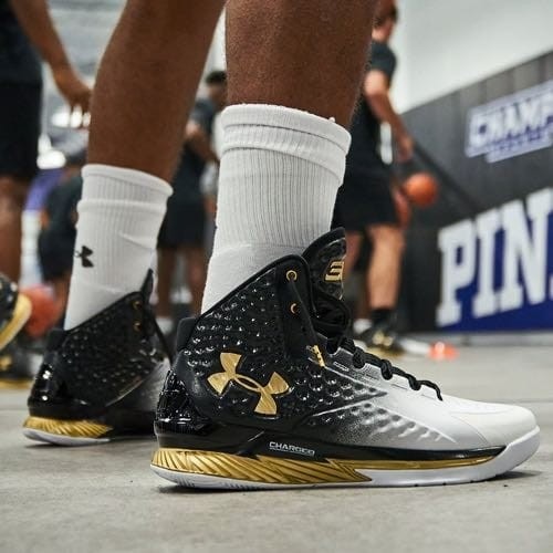 Under Armour Stephen Curry 1 Black Gold First Copy Shoes for Men