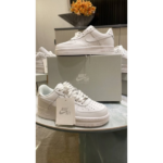 Airforce 1 Short Pure White Leather Quality Sneakers - BUYON