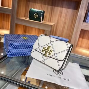 Tory Burch Eleanor White Diamond Cut Sling Bag (With Box) - Accessories | Buy Online at Best Price